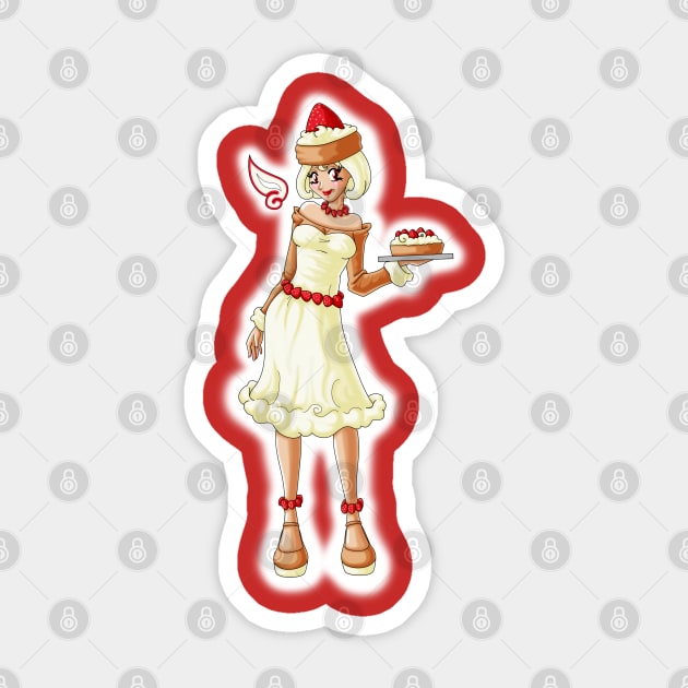 Strawberry Cream - Sweet Fairies Sticker by Louisalulu Arts